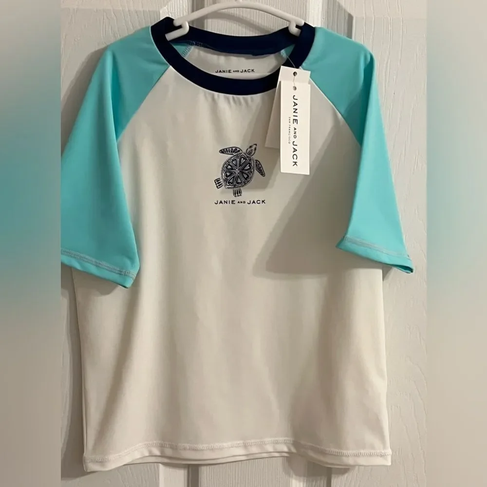 NWT Janie & Jack SS Rashguard 5Y